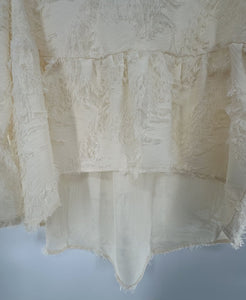 V Neck Hi Lo Blouse with Texture