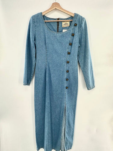 Vintage Tickets clothing denim long sleeve dress