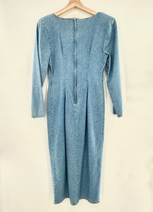 Vintage Tickets clothing denim long sleeve dress