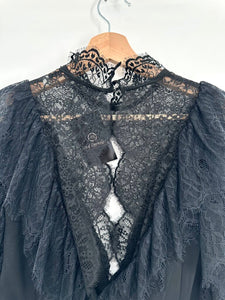 Sandro Lace and Satin Romper
