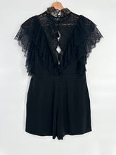 Load image into Gallery viewer, Sandro Lace and Satin Romper