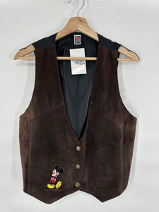Vintage Mickey Mouse Suede Vest