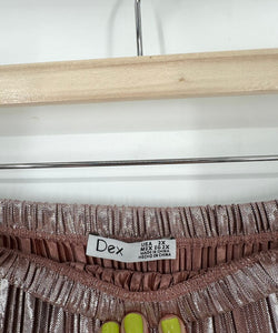 Dex accordion metallic skirt