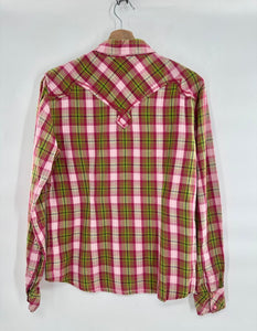 Vintage Panhandle Slim Western Plaid Snap Down Shirt