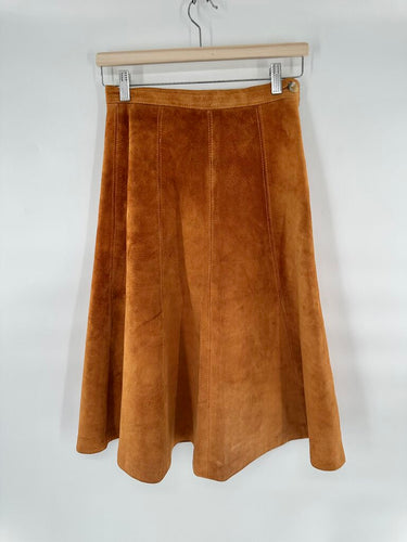 Vintage Lindon Suede A Line Skirt