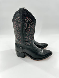 Old West Cowboy Boots with Red Embroidery