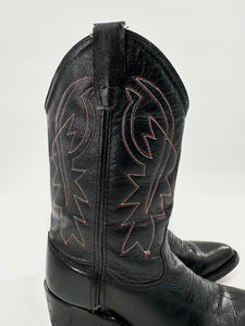 Old West Cowboy Boots with Red Embroidery