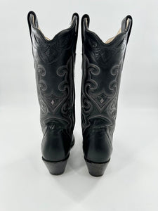 Corral Cowboy Boots with White Embroidery