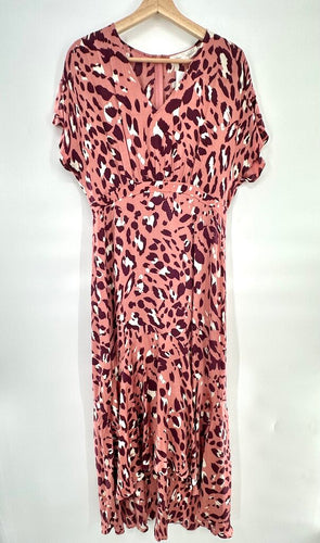Inwear Satin Hi Lo Cheetah Print Dress NWT