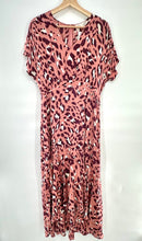 Load image into Gallery viewer, Inwear Satin Hi Lo Cheetah Print Dress NWT