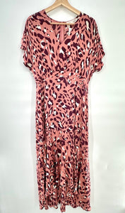Inwear Satin Hi Lo Cheetah Print Dress NWT