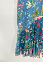 Load image into Gallery viewer, Tadashi Shoji Maxi Floral Dress / V Front and Back
