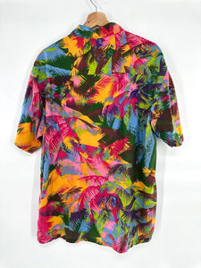 Super Massive leaf print button down shirt (men)