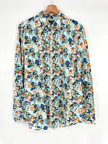 Le31 Simons floral button down shirt men's