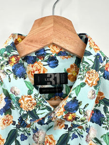 Le31 Simons floral button down shirt men's