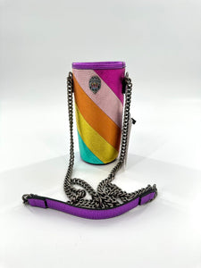 Kurt Geiger rainbow metallic bottle holder with chain