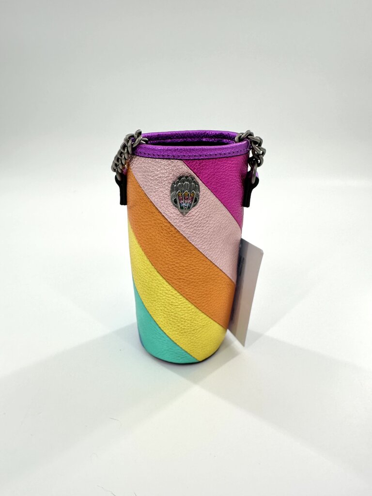 Kurt Geiger rainbow metallic bottle holder with chain