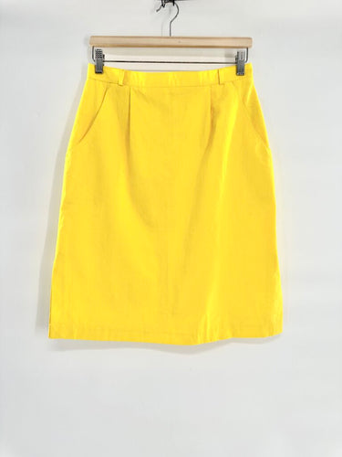 Vintage 19th Avenue yellow cotton skirt