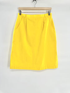 Vintage 19th Avenue yellow cotton skirt