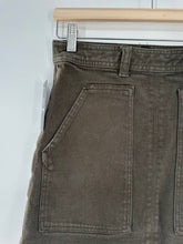 Load image into Gallery viewer, Wilfred Free Olive Denim Mini Skirt