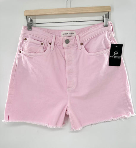 Denim Forum the yoko mid thigh shorts denim