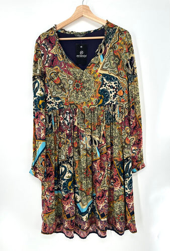 Princess Goes Hollywood Paisley Print Boho Long Sleeve Dress