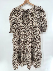 La'Ven leopard print babydoll style dress