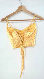Tiger Mist Two Pc Micro Floral Crop Top and Mini Skirt