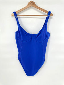 Zulu & Zephyr Rib Balconette one piece bathing suit NWT