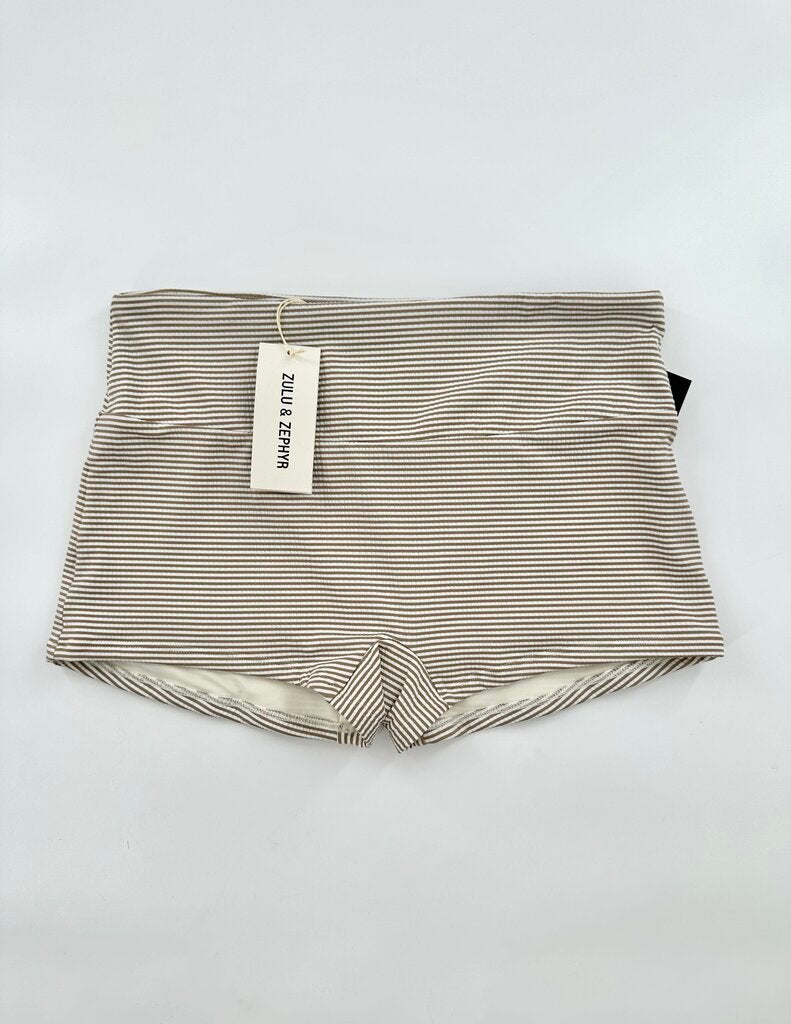 Zulu & Zephyr cocoa boyshorts bikini bottom NWT