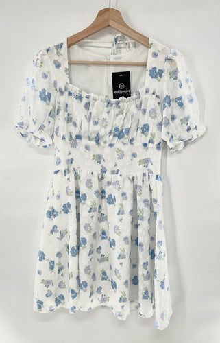 short sleeve floral dress mini