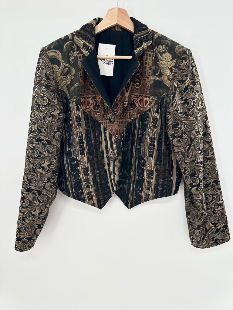 Vintage Villa Factory western tapestry cropped jacket