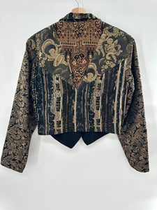 Vintage Villa Factory western tapestry cropped jacket