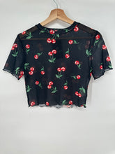 Load image into Gallery viewer, Zaful Mesh Cherry tee