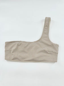 Zulu & Zephyr Striped One Shoulder Bikini top