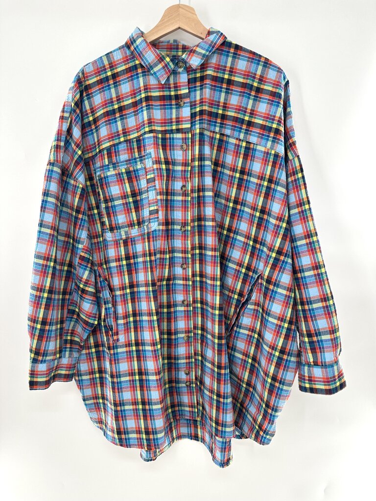 Urban Outfitters Multi Colour Plaid Oversized Button Down