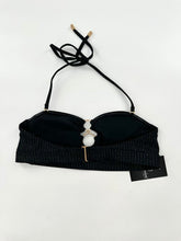 Load image into Gallery viewer, Santemare Two Pc Bikini Black and Gold Metallic