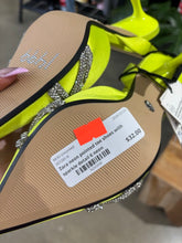 Load image into Gallery viewer, Zara neon pointed toe shoes with sparkle detail