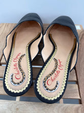 Load image into Gallery viewer, Charlotte Olympia leather slide mules marcel wavy slides