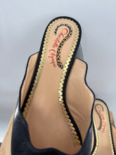 Load image into Gallery viewer, Charlotte Olympia leather slide mules marcel wavy slides