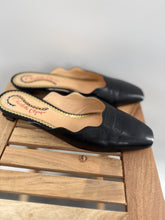 Load image into Gallery viewer, Charlotte Olympia leather slide mules marcel wavy slides