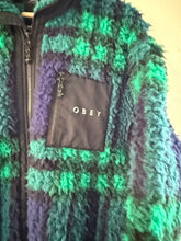 Load image into Gallery viewer, Obey Plaid Fleece jacket