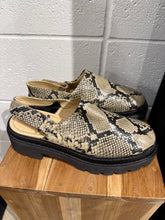 Load image into Gallery viewer, Poppy Barley snake print sling back clogs