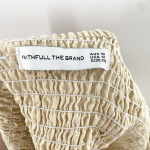 Faithfull the Brand linen puff sleeve crop top