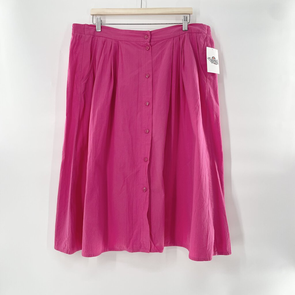 Vintage Francisca pink button down skirt