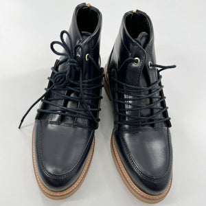 Want les essentiels patent leather lace up boots
