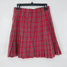 Load image into Gallery viewer, Vintage pleated plaid mini skirt
