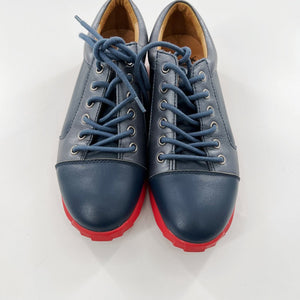 John Fluevog blue bowling shoes