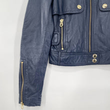 Load image into Gallery viewer, Vintage 90&#39; Juicy Couture blue leather jacket