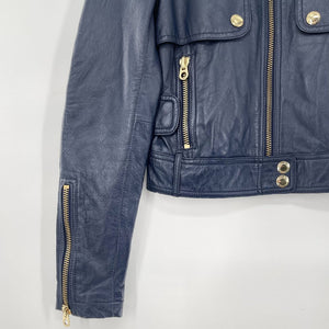 Vintage 90' Juicy Couture blue leather jacket
